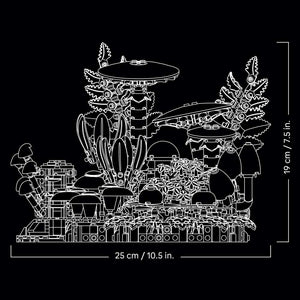LEGO Botanicals Woodland Mushrooms 11505 - captioned product view. 806 pieces. Ages 18+.