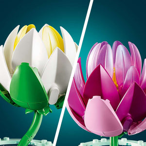 LEGO Botanicals Water Lilies 11511 - close-up detail of the finished build. 259 pieces. Ages 9+.