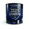 Fleetwood Metal Shield Direct to Metal paint tin 1 litre satin black finish for galvanised and rust protection