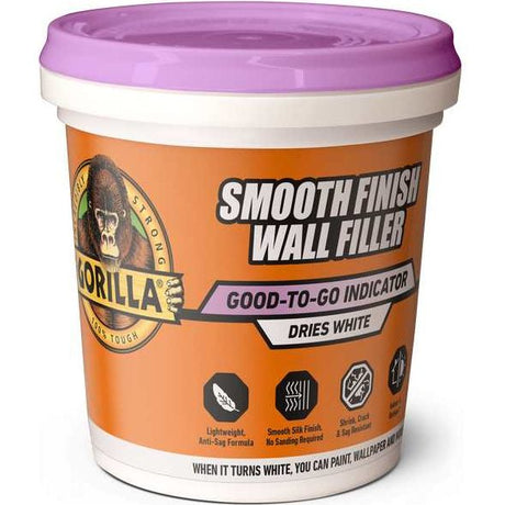 Gorilla Smooth Finish Ready Mixed Wall Filler 473ml - Purple to White | 118798