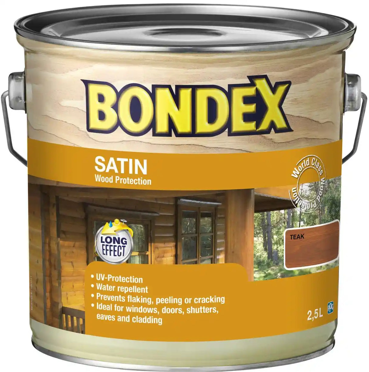 Bondex Satin Woodstain Protection 2.5 Litre - Teak