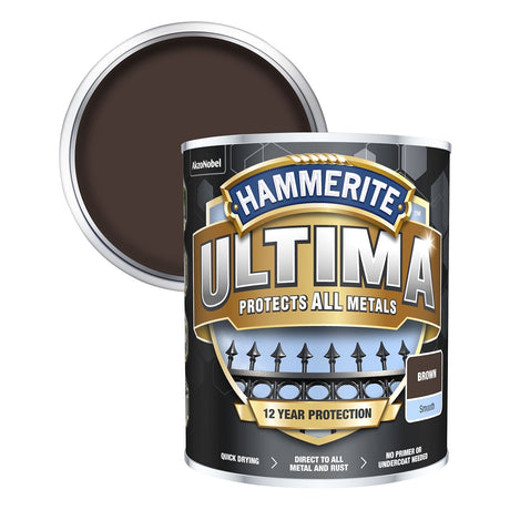 Hammerite Ultima Smooth Metal Paint 750ml - Brown | 5362530