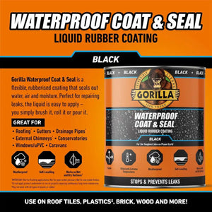 Gorilla Waterproof Coat and Seal Liquid Rubber Coating Black 946ml | 114558