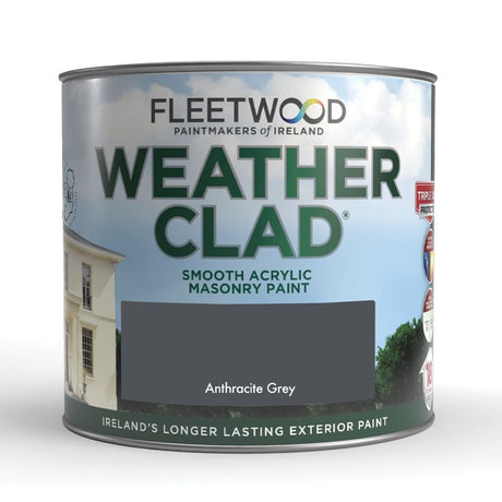 Fleetwood Weatherclad Masonry Paint 2.5 Litre - Anthracite Grey | XWC25AG