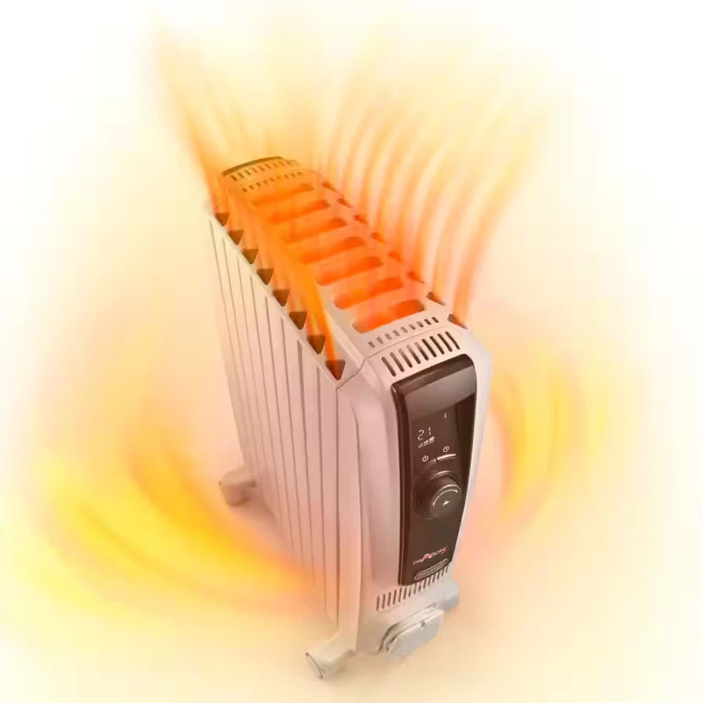 Delonghi Dragon 4 2.5Kw Oil Filled Radiator with Electronic Timer - White | TRDX41025E