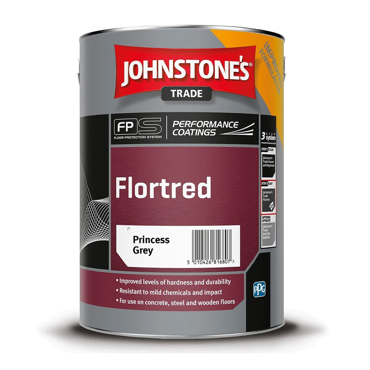 Johnstones Flortred Floor Paint 5 Litre - Princess Grey | 00301791