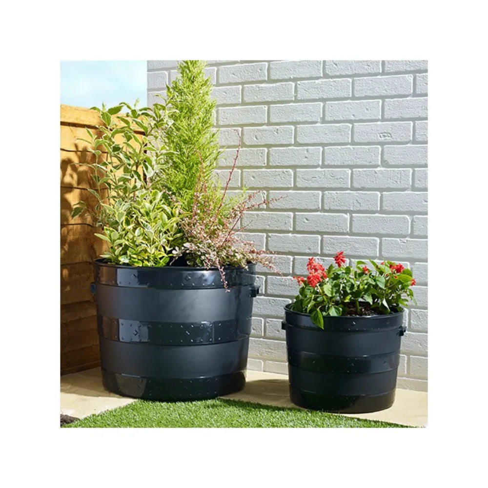 Blacksmith Tub Garden Planter Small - Black | GA0836