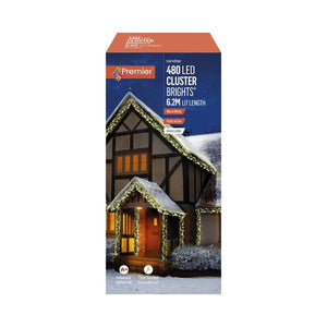 Premier 480 Multi-Action Clusterbright Christmas Lights with Timer - Warm White | FLV162174WW