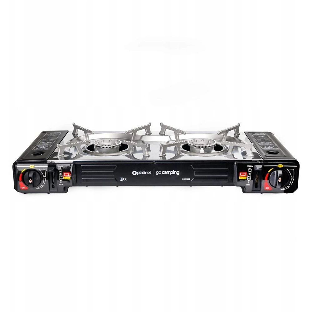 Platinet Camping Gas Stove 2 Burner - Black | 461351