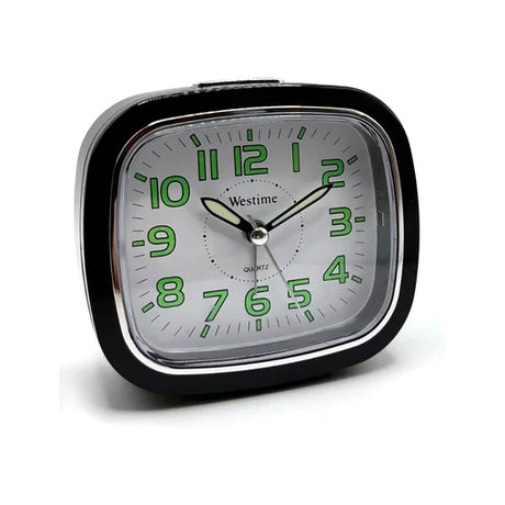 Apollo Oblong Black Quartz Alarm Clock | CL6080B
