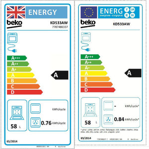 Beko Freestanding 50cm Twin Cavity Electric Cooker -  Black | KD533AK