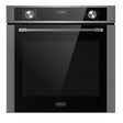 Belling BI69MFSTA built-in single multi-function oven in stainless steel and black with digital display and dual control knobs
