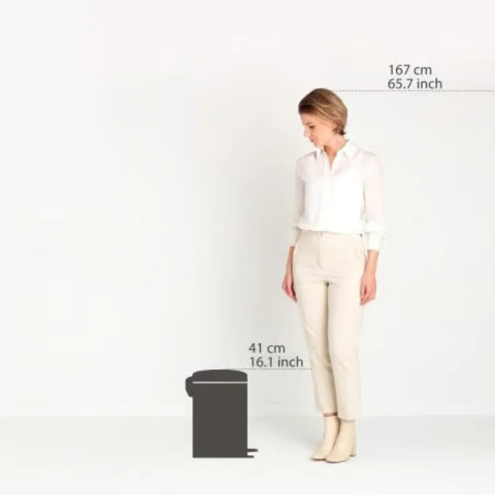 Brabantia 12 Litre New Icon Pedal Bin - Brillant Steel | 11358