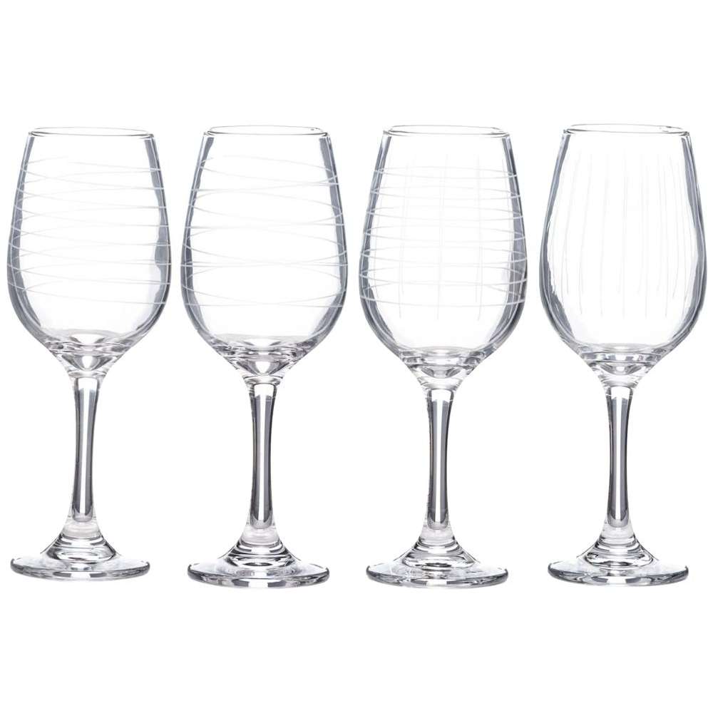Newgrange Living Clear Cut Wine Glasses Set of 4 | 1710071