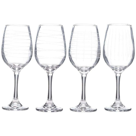 Newgrange Living Clear Cut Wine Glasses Set of 4 | 1710071