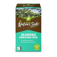 Nature Safe Organic Seaweed Enriched Feed 2kg box with brown and turquoise packaging, featuring green seaweed imagery and OMRI organic certification badge