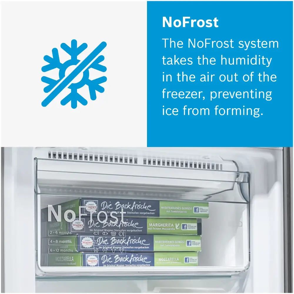 Bosch Serie 2 186cm 50/50 Frost Free Fridge Freezer - White | KGN34NWEAG