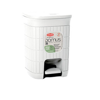 Domus Small Pedal Bin Dustbin 6 Litre - White | 55463