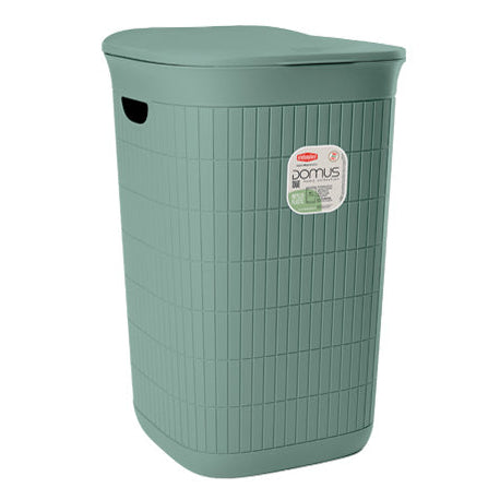 Domus Laundry Hamper Basket with Lid 50 Litre - Green Tea | 55470