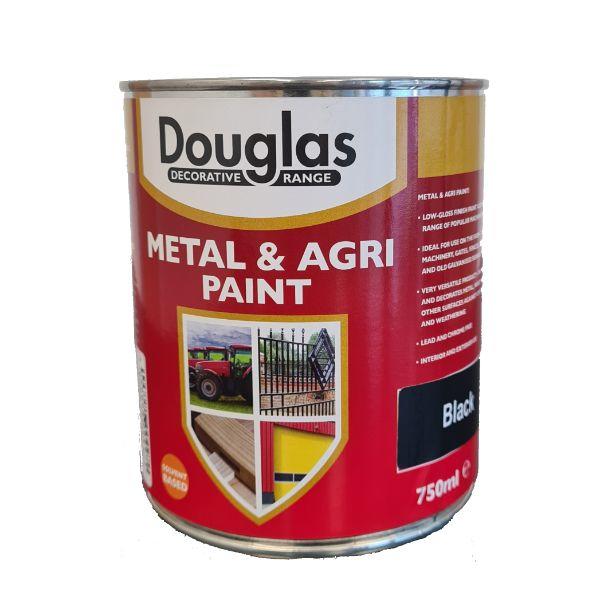 Douglas Ironclad Metal and Agri Paint 750ml - Black | DPIC1000BL