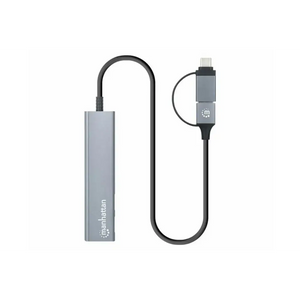 Manhattan 4 Port USB C USB A Combo Power Hub 2 x 2 | 181075