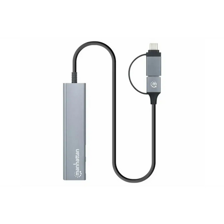Manhattan 4 Port USB C USB A Combo Power Hub 2 x 2 | 181075