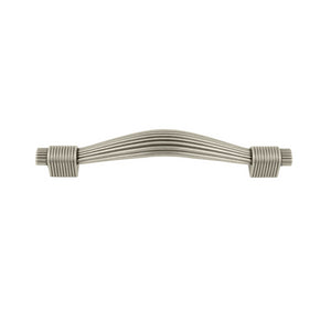 Pewter reeded kitchen door cabinet handle - 128mm | 0030075