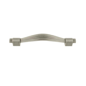 Pewter reeded kitchen door cabinet handle - 128mm | 0030075