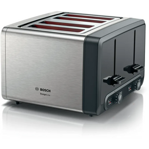 BOSCH DesignLine Plus 4 Slice Toaster - Stainless Steel | TAT4P440GB
