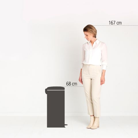 Brabantia Newicon 30 Litre Pedal Bin - Matt Black | 114540