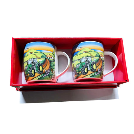 Shannonbridge Pottery Country Green 2 Piece Mug Set