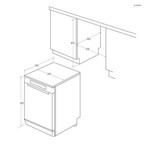 Candy Rapido 13 Place 60cm Dishwasher - White | CF3E9L0W-80