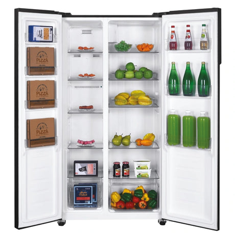 Candy Side By Side American Style Fridge Freezer 442 Litre - Black | CHSBSV5172EBKN