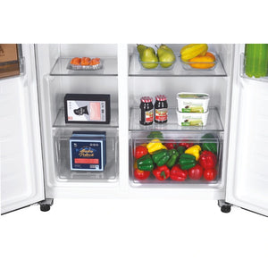 Candy Side By Side American Style Fridge Freezer 442 Litre - Black | CHSBSV5172EBKN