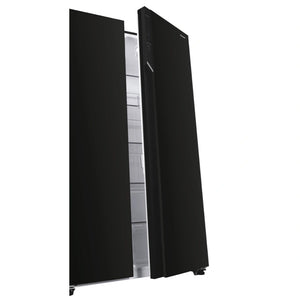 Candy Side By Side American Style Fridge Freezer 442 Litre - Black | CHSBSV5172EBKN