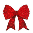 WGP 160 Light Red Bow Decoration with Twinkling LED &amp; Glitter