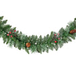 Everlands Frosted Windham Spruce Garland with Pinecone &amp; Berry - 9ft