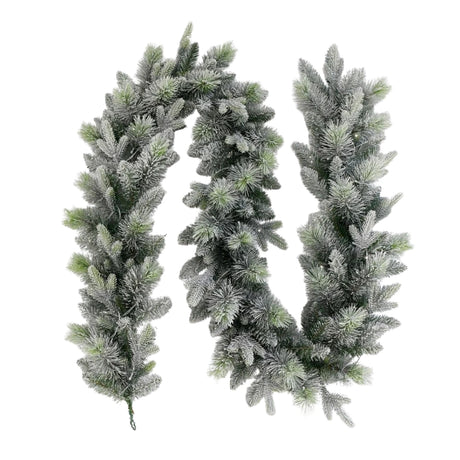 National Tree Company Snowy Stamford Garland  - 9ft x 12 Inch | PESSTAM-50-9B