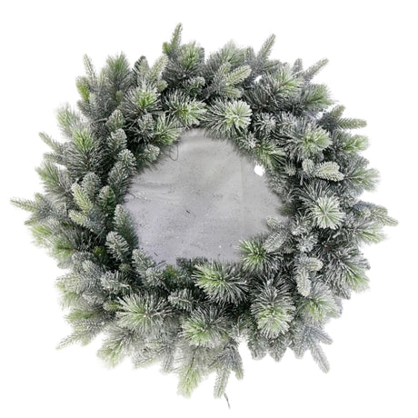 National Tree Company Snowy Stamford Christmas Wreath - 76cm | PESSTAM-10-30W