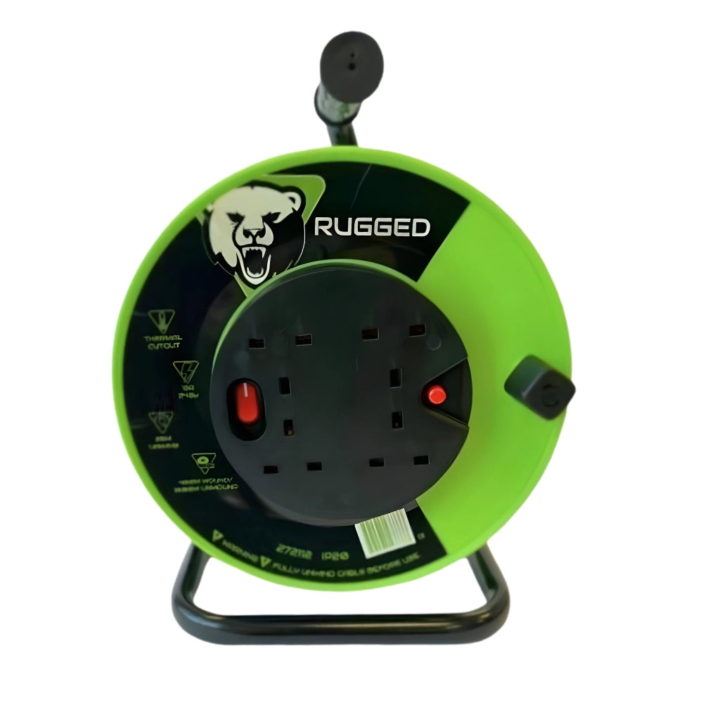 Rugged 25 Metre 13A 4 Socket Cable Reel | 272112
