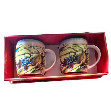 Shannonbridge Pottery Country Grey 2 Piece Mug Set in Giftbox