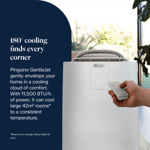 Delonghi Pinguino GentleJet Portable Air Conditioner 11500 BTU- White | AP98