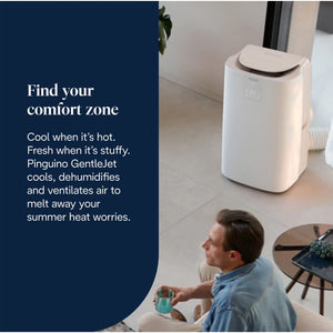 Delonghi Pinguino GentleJet Portable Air Conditioner 11500 BTU- White | AP98