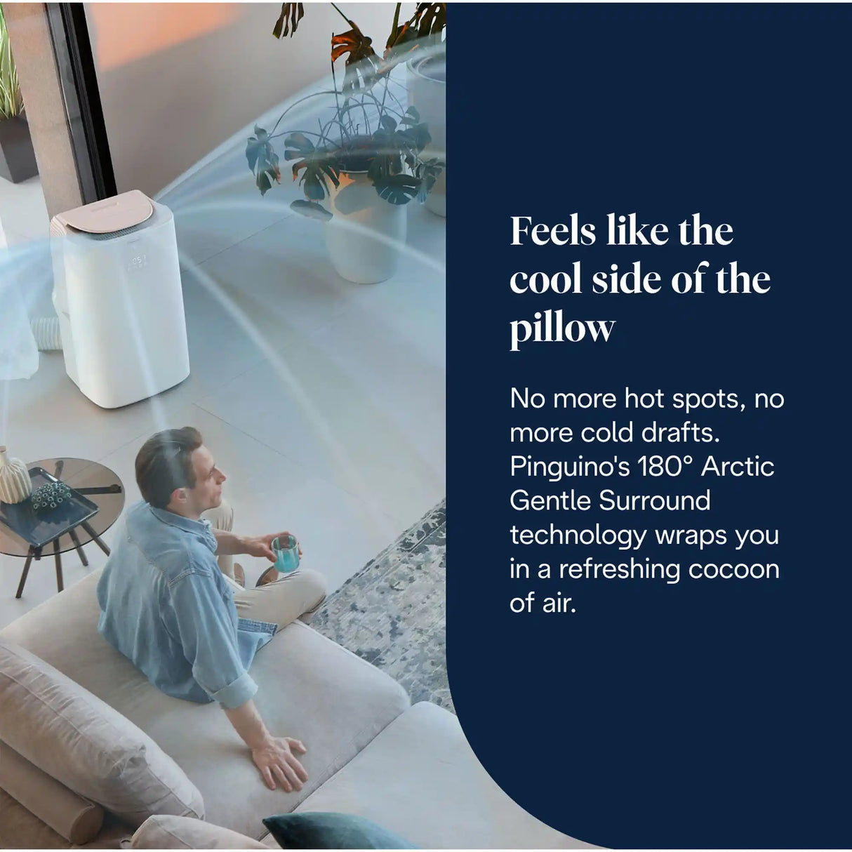Delonghi Pinguino GentleJet Portable Air Conditioner 11500 BTU- White | AP98