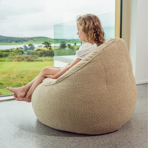 Elephant Boucle Chair Bean Bag - Oatmeal | EBOTER22