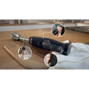 Ex-Display Bosch Series 4 Ergomaster 2 in 1 1000W Hand Blender with Chopper - Black | MSM4B621GB