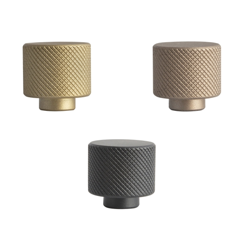 MVI Giulio Knurled Kitchen Cabinet Knob 10/835 - Black | 0306035