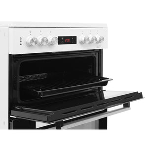Beko 60cm Double Oven Electric Cooker - Silver | KDC653S