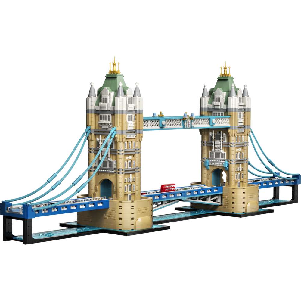 LEGO Architecture Tower Bridge 21067 - the fully built model on a plain background. 3745 pieces. Ages 18+.