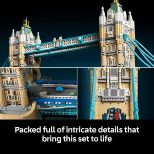 LEGO Architecture Tower Bridge 21067 - captioned product view. 3745 pieces. Ages 18+.